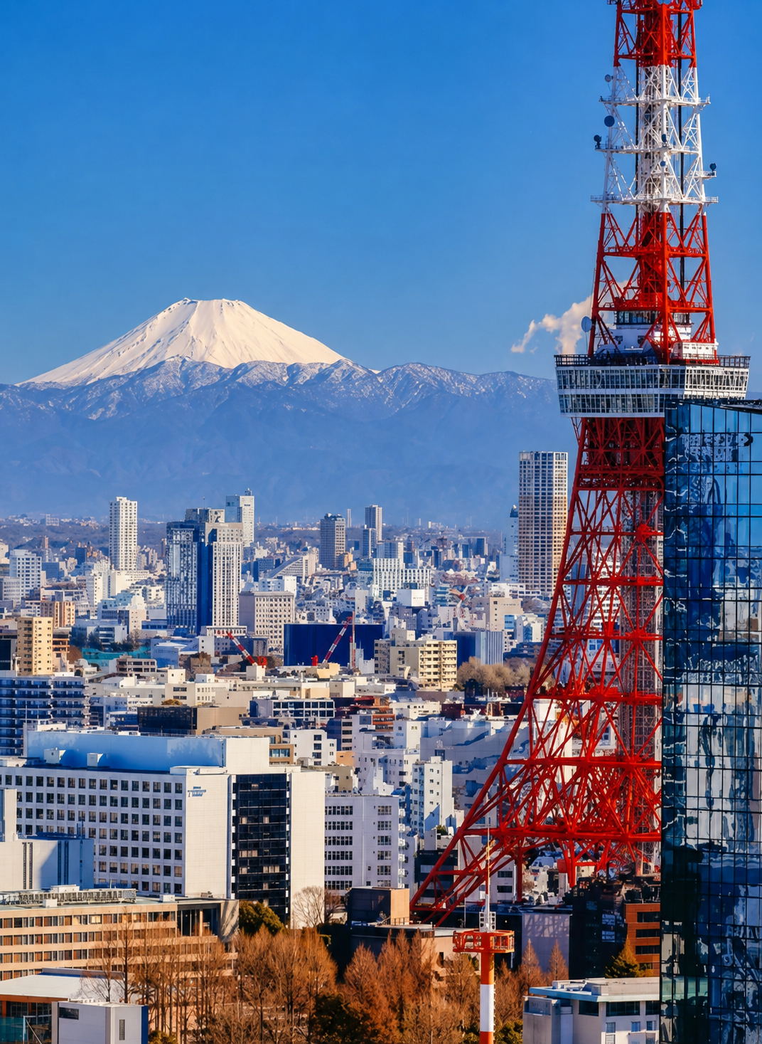 东京塔与富士山